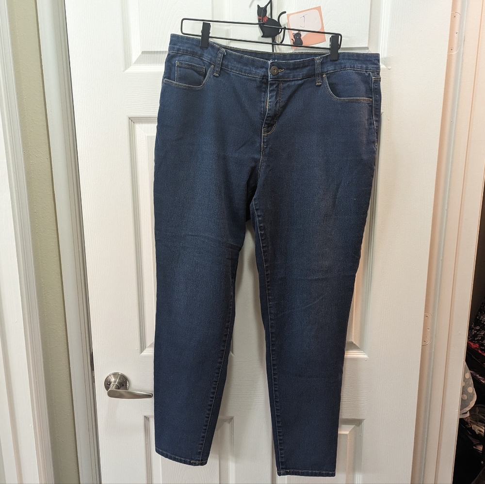 Style & Co dark wash skinny jeans 18